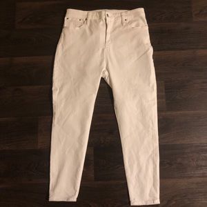 J. Crew Curvy Toothpick White Jeans